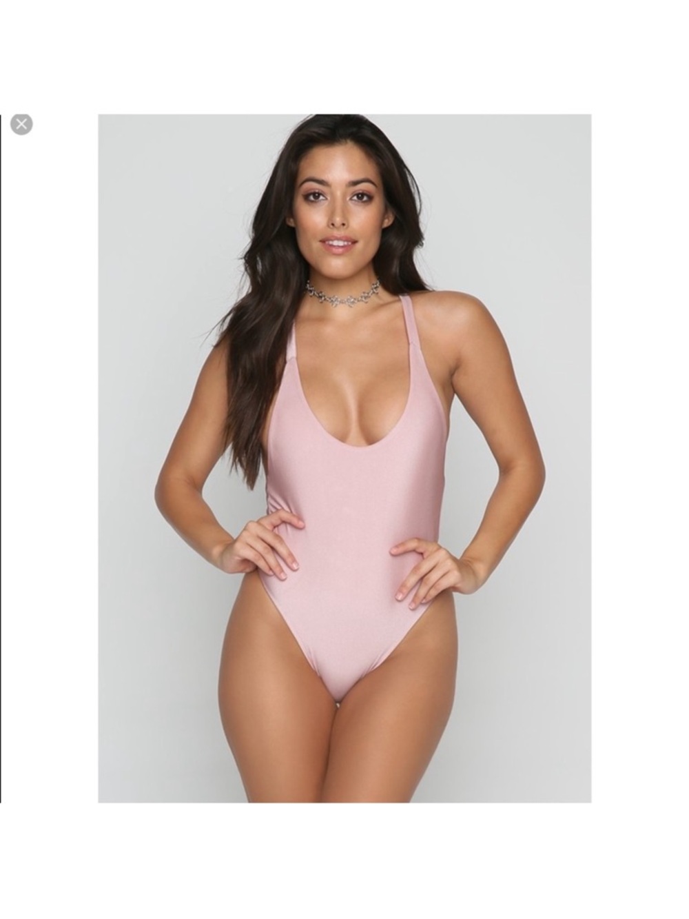 Slate Swim Light Blush Scoop One-Piece Swimsuit